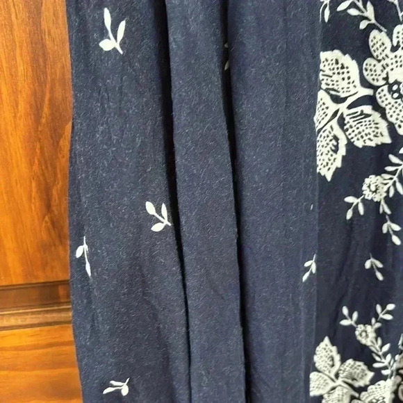 Flint & Moss Dress Navy And White With Flowers V-Neck Sleeveless 1X Women - Picture 8 of 11
